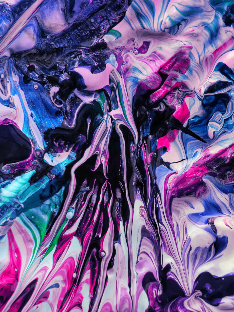 Purple Dutch Pour Art Image